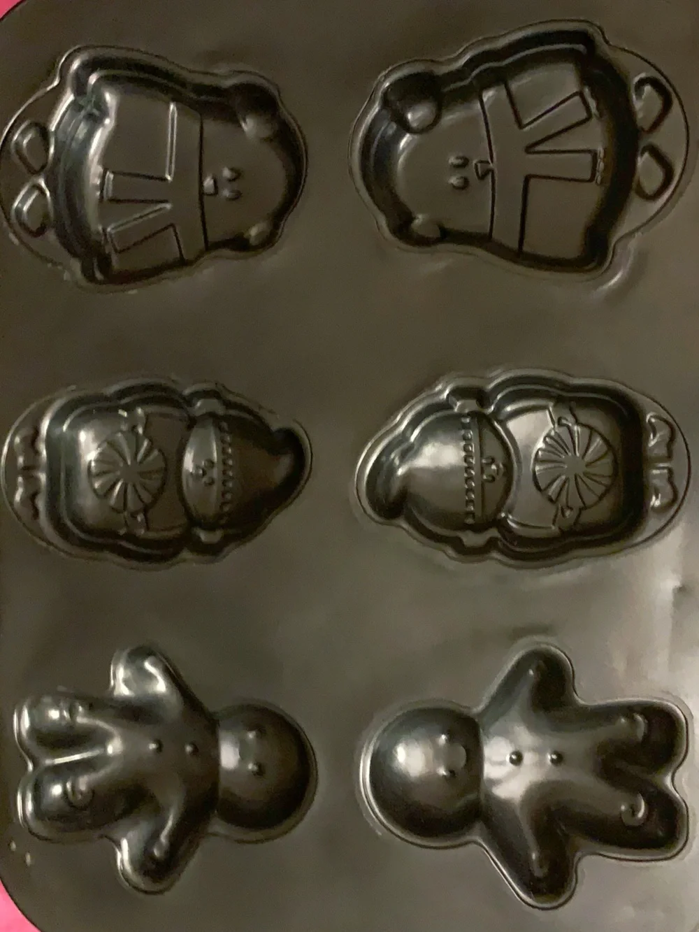 Wilton Holiday Gingerbread Elf and Snowman Nonstick Baking Pan